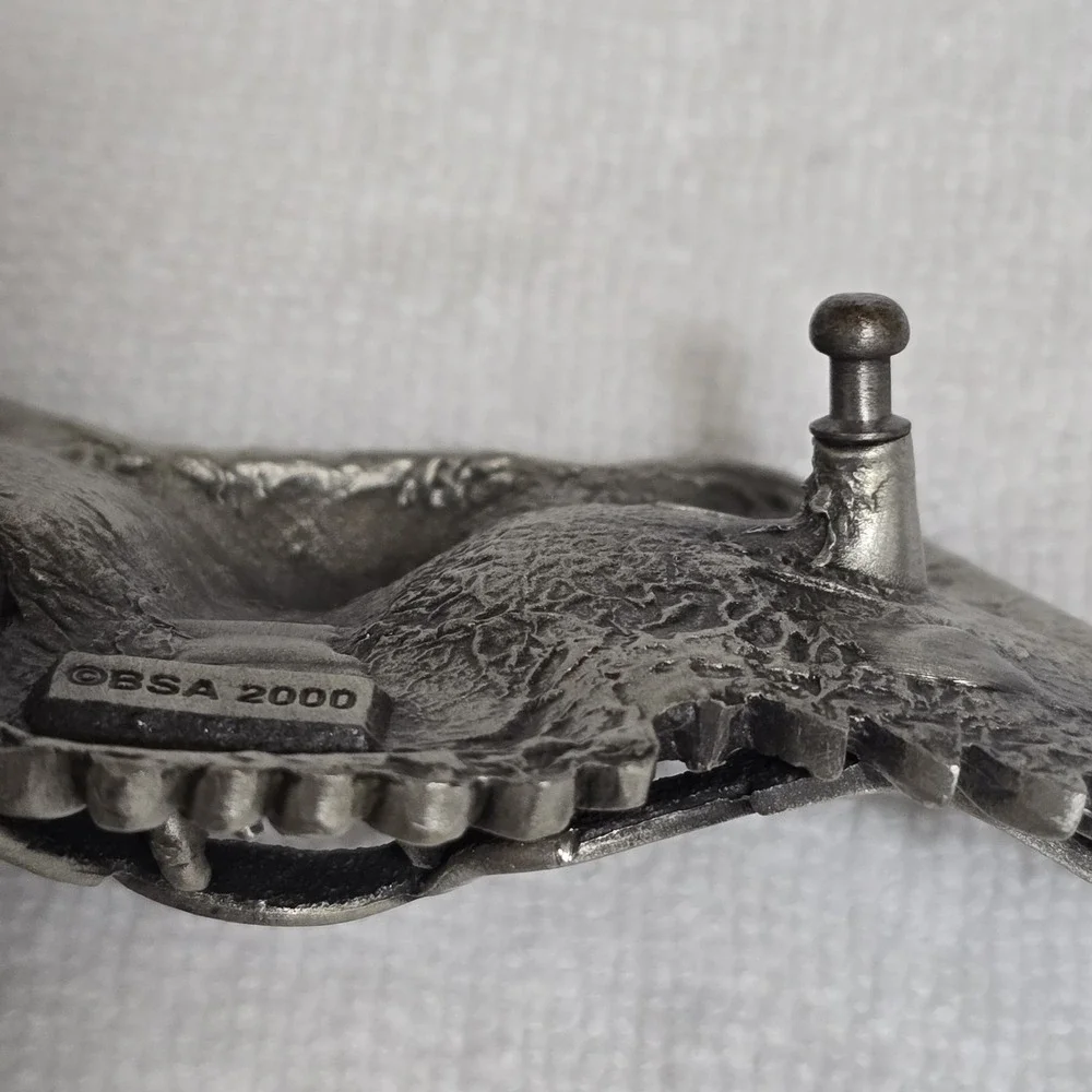 Vintage 2000 Boy Scouts of America Eagle Scout Belt Buckle Solid Fine Pewter 5